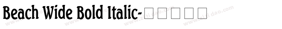Beach Wide Bold Italic字体转换